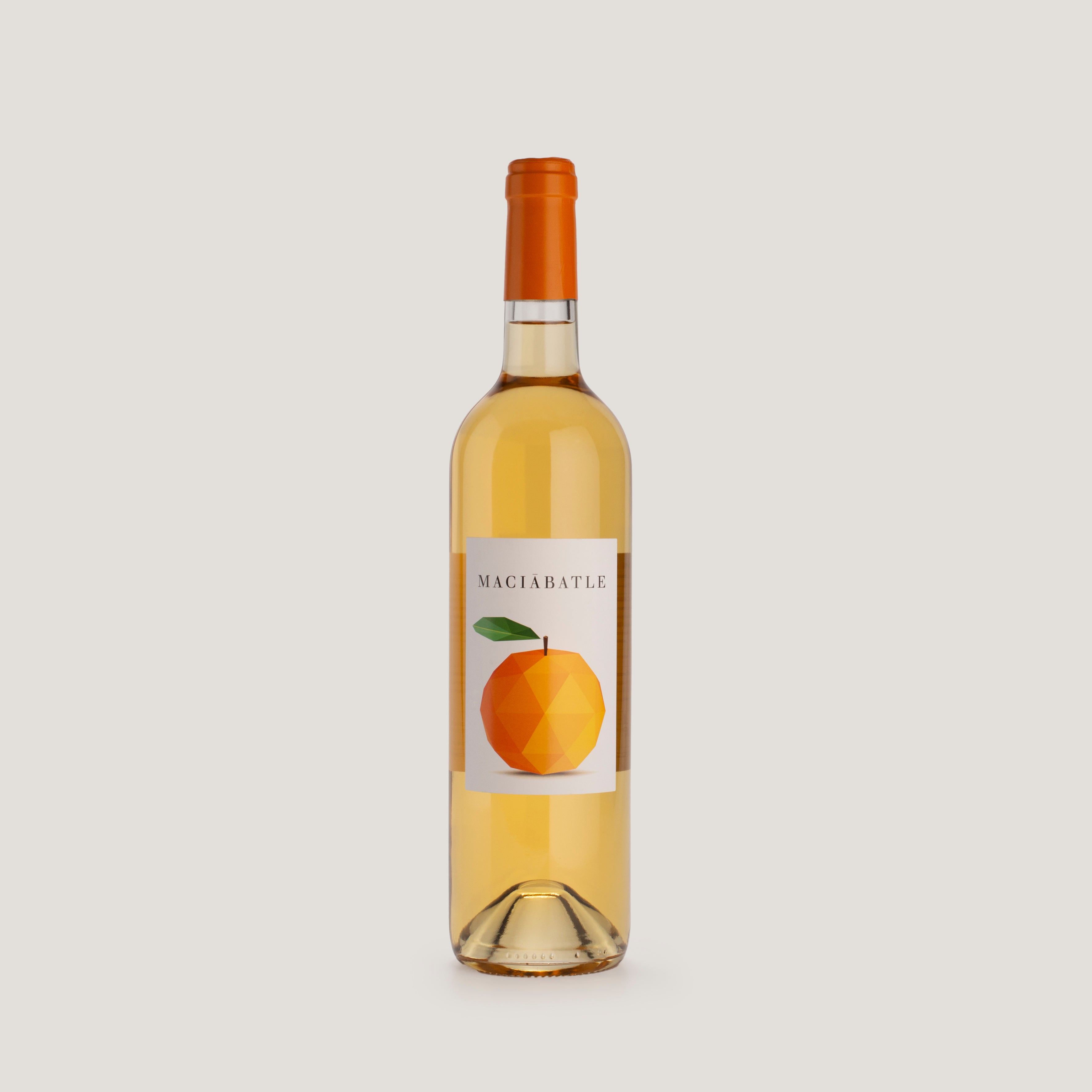 bottle of orange wine